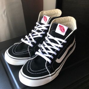 Vans Sk8-Hi Black White Womens Size 8